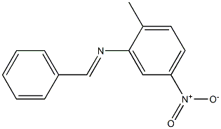 2-methyl-5-nitro-N-[(E)-phenylmethylidene]aniline Struktur