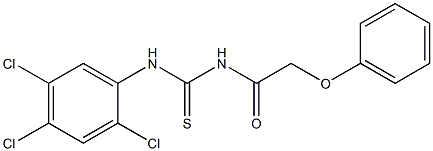 N-(2-phenoxyacetyl)-N'-(2,4,5-trichlorophenyl)thiourea Struktur