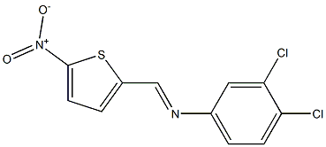 3,4-dichloro-N-[(E)-(5-nitro-2-thienyl)methylidene]aniline,,结构式