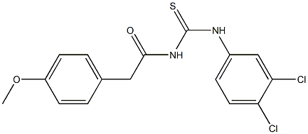 N-(3,4-dichlorophenyl)-N'-[2-(4-methoxyphenyl)acetyl]thiourea Structure