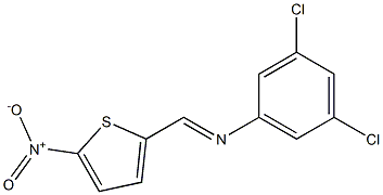 3,5-dichloro-N-[(E)-(5-nitro-2-thienyl)methylidene]aniline Struktur