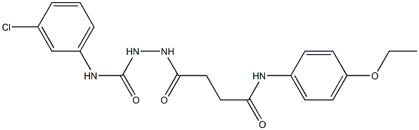 N-(3-chlorophenyl)-2-[4-(4-ethoxyanilino)-4-oxobutanoyl]-1-hydrazinecarboxamide Structure