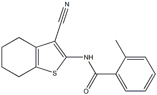 N-(3-cyano-4,5,6,7-tetrahydro-1-benzothiophen-2-yl)-2-methylbenzamide Structure