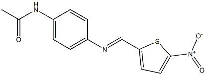 N-(4-{[(E)-(5-nitro-2-thienyl)methylidene]amino}phenyl)acetamide Structure