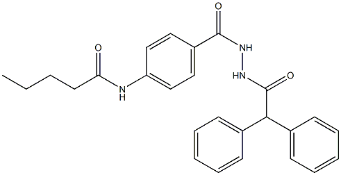 N-(4-{[2-(2,2-diphenylacetyl)hydrazino]carbonyl}phenyl)pentanamide 结构式