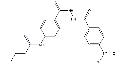 N-(4-{[2-(4-nitrobenzoyl)hydrazino]carbonyl}phenyl)pentanamide|