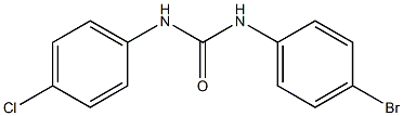 N-(4-bromophenyl)-N'-(4-chlorophenyl)urea 化学構造式