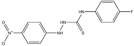 N-(4-fluorophenyl)-2-(4-nitrophenyl)-1-hydrazinecarbothioamide Struktur