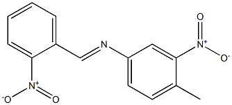 4-methyl-3-nitro-N-[(E)-(2-nitrophenyl)methylidene]aniline Struktur