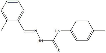 N-(4-methylphenyl)-2-[(E)-(2-methylphenyl)methylidene]-1-hydrazinecarbothioamide Structure