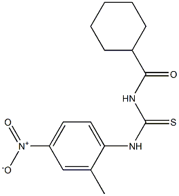 N-(cyclohexylcarbonyl)-N'-(2-methyl-4-nitrophenyl)thiourea 结构式