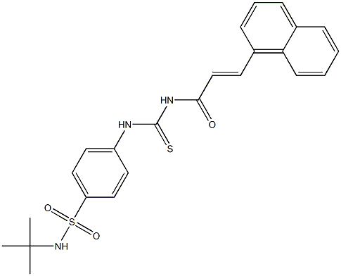  N-(tert-butyl)-4-[({[(E)-3-(1-naphthyl)-2-propenoyl]amino}carbothioyl)amino]benzenesulfonamide