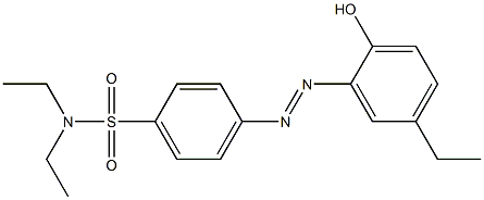 N,N-diethyl-4-[(E)-2-(5-ethyl-2-hydroxyphenyl)diazenyl]benzenesulfonamide 化学構造式