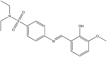 N,N-diethyl-4-{[(E)-(2-hydroxy-3-methoxyphenyl)methylidene]amino}benzenesulfonamide|