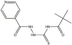 N-[(2-isonicotinoylhydrazino)carbothioyl]-2,2-dimethylpropanamide,,结构式