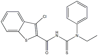 N'-[(3-chloro-1-benzothiophen-2-yl)carbonyl]-N-ethyl-N-phenylthiourea Structure