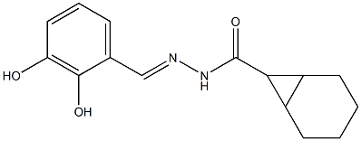 N'-[(E)-(2,3-dihydroxyphenyl)methylidene]bicyclo[4.1.0]heptane-7-carbohydrazide Struktur