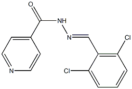 N'-[(E)-(2,6-dichlorophenyl)methylidene]isonicotinohydrazide Structure