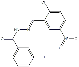 N'-[(E)-(2-chloro-5-nitrophenyl)methylidene]-3-iodobenzohydrazide 结构式