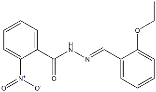 N'-[(E)-(2-ethoxyphenyl)methylidene]-2-nitrobenzohydrazide 结构式