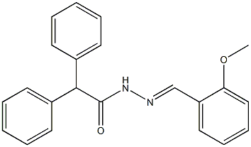 N'-[(E)-(2-methoxyphenyl)methylidene]-2,2-diphenylacetohydrazide 结构式