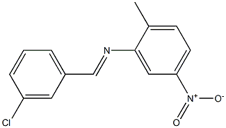 N-[(E)-(3-chlorophenyl)methylidene]-N-(2-methyl-5-nitrophenyl)amine Structure