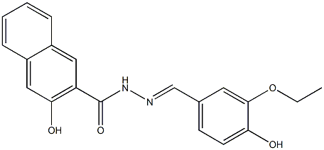 N'-[(E)-(3-ethoxy-4-hydroxyphenyl)methylidene]-3-hydroxy-2-naphthohydrazide Structure