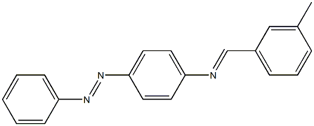 N-[(E)-(3-methylphenyl)methylidene]-N-{4-[(E)-2-phenyldiazenyl]phenyl}amine,,结构式
