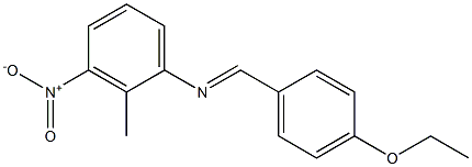 N-[(E)-(4-ethoxyphenyl)methylidene]-N-(2-methyl-3-nitrophenyl)amine Structure