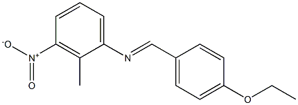 N-[(E)-(4-ethoxyphenyl)methylidene]-N-(2-methyl-3-nitrophenyl)amine Struktur