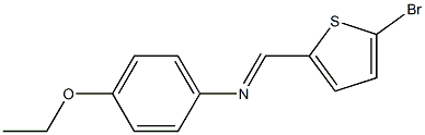 N-[(E)-(5-bromo-2-thienyl)methylidene]-N-(4-ethoxyphenyl)amine 结构式