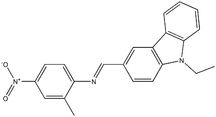 N-[(E)-(9-ethyl-9H-carbazol-3-yl)methylidene]-N-(2-methyl-4-nitrophenyl)amine Structure