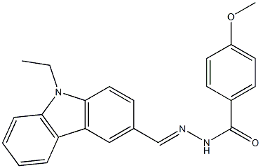 N'-[(E)-(9-ethyl-9H-carbazol-3-yl)methylidene]-4-methoxybenzohydrazide Structure