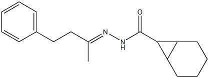 N'-[(E)-1-methyl-3-phenylpropylidene]bicyclo[4.1.0]heptane-7-carbohydrazide 结构式