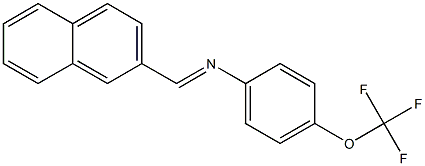 N-[(E)-2-naphthylmethylidene]-N-[4-(trifluoromethoxy)phenyl]amine Structure