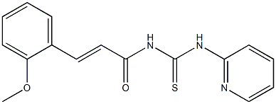 N-[(E)-3-(2-methoxyphenyl)-2-propenoyl]-N'-(2-pyridinyl)thiourea Struktur