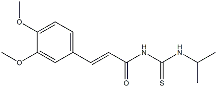 N-[(E)-3-(3,4-dimethoxyphenyl)-2-propenoyl]-N'-isopropylthiourea Structure