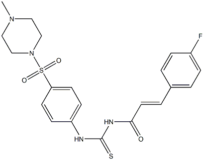 N-[(E)-3-(4-fluorophenyl)-2-propenoyl]-N'-{4-[(4-methyl-1-piperazinyl)sulfonyl]phenyl}thiourea