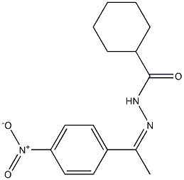 N'-[(Z)-1-(4-nitrophenyl)ethylidene]cyclohexanecarbohydrazide 化学構造式