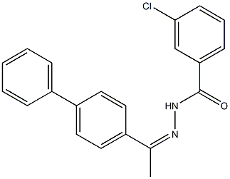  N'-[(Z)-1-[1,1'-biphenyl]-4-ylethylidene]-3-chlorobenzohydrazide