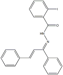 N'-[(Z,2E)-1,3-diphenyl-2-propenylidene]-2-iodobenzohydrazide 结构式