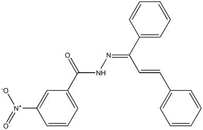 N'-[(Z,2E)-1,3-diphenyl-2-propenylidene]-3-nitrobenzohydrazide,,结构式