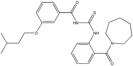  N-[2-(1-azepanylcarbonyl)phenyl]-N'-[3-(isopentyloxy)benzoyl]thiourea