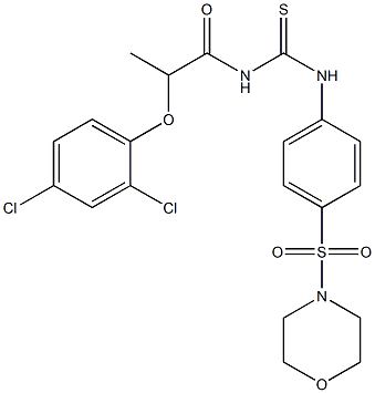  N-[2-(2,4-dichlorophenoxy)propanoyl]-N'-[4-(4-morpholinylsulfonyl)phenyl]thiourea