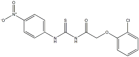 N-[2-(2-chlorophenoxy)acetyl]-N'-(4-nitrophenyl)thiourea 结构式