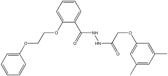 N'-[2-(3,5-dimethylphenoxy)acetyl]-2-(2-phenoxyethoxy)benzohydrazide Structure