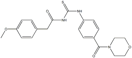 N-[2-(4-methoxyphenyl)acetyl]-N'-[4-(4-morpholinylcarbonyl)phenyl]thiourea Structure