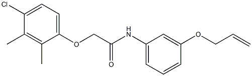 N-[3-(allyloxy)phenyl]-2-(4-chloro-2,3-dimethylphenoxy)acetamide 化学構造式