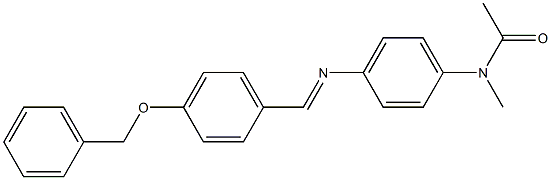 N-[4-({(E)-[4-(benzyloxy)phenyl]methylidene}amino)phenyl]-N-methylacetamide Structure