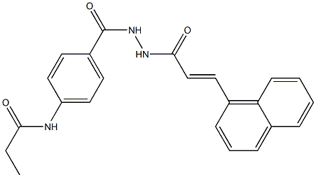 N-[4-({2-[(E)-3-(1-naphthyl)-2-propenoyl]hydrazino}carbonyl)phenyl]propanamide Structure